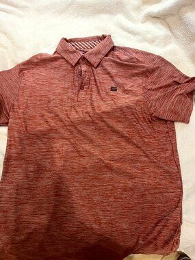 Three Sixty Six Golf Polo Size XL Heathered Brick Red